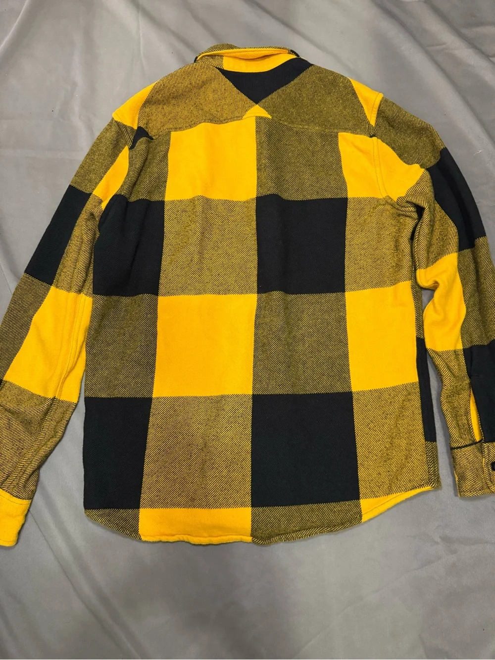 American Eagle Outfitters Yellow and Black Buffalo Plaid Button-Down